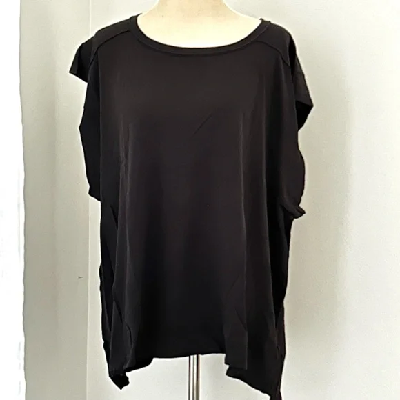 🌸NWT Free People We The Free Naomi Tee. Washed Black. Size: Large - Picture 2 of 8